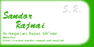 sandor rajnai business card